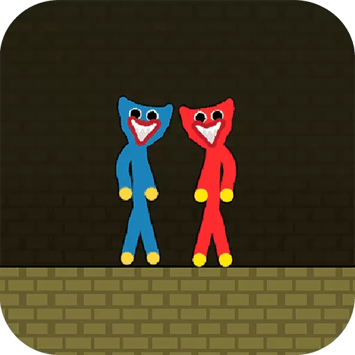 Red and Blue Stickman Huggy